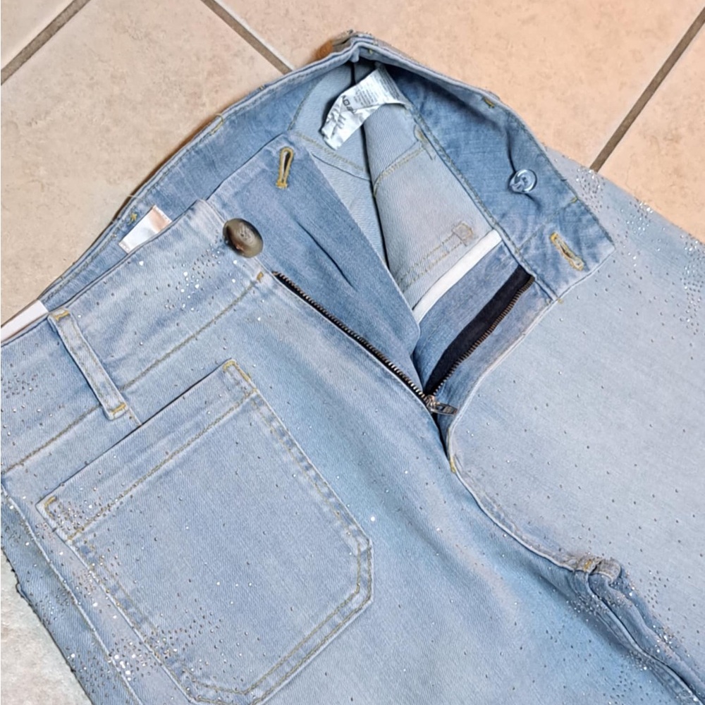 Maeve (Anthropologie) "The Colette Full-Length Sparkle Jeans" - Picture 4 of 12